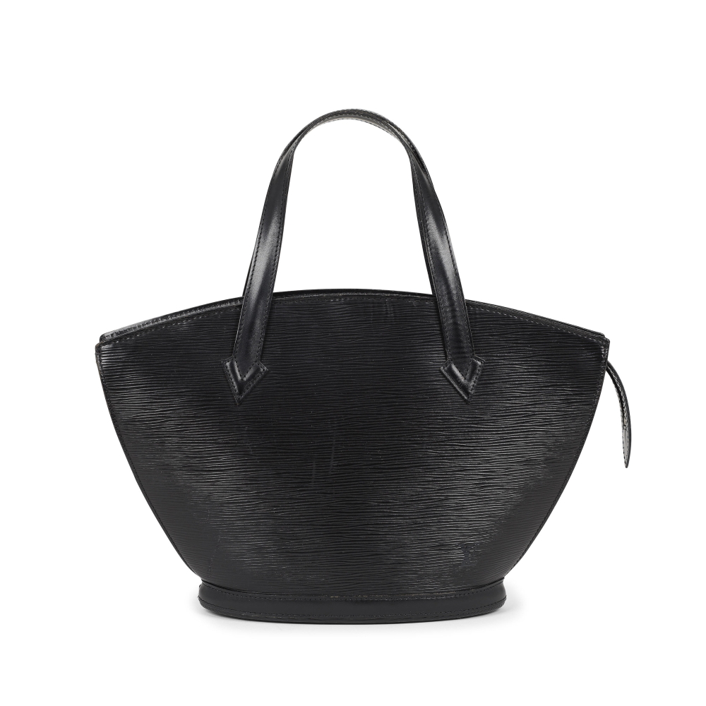 Louis VUITTON, année 2012. Sac "Saint Jacques" PM en cuir épi noir.
