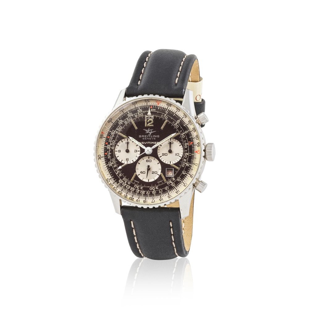 Breitling. A stainless steel manual wind calendar chronograph wristwatch