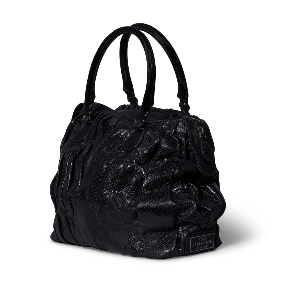 VALENTINO: PYTHON SATCHEL BAG