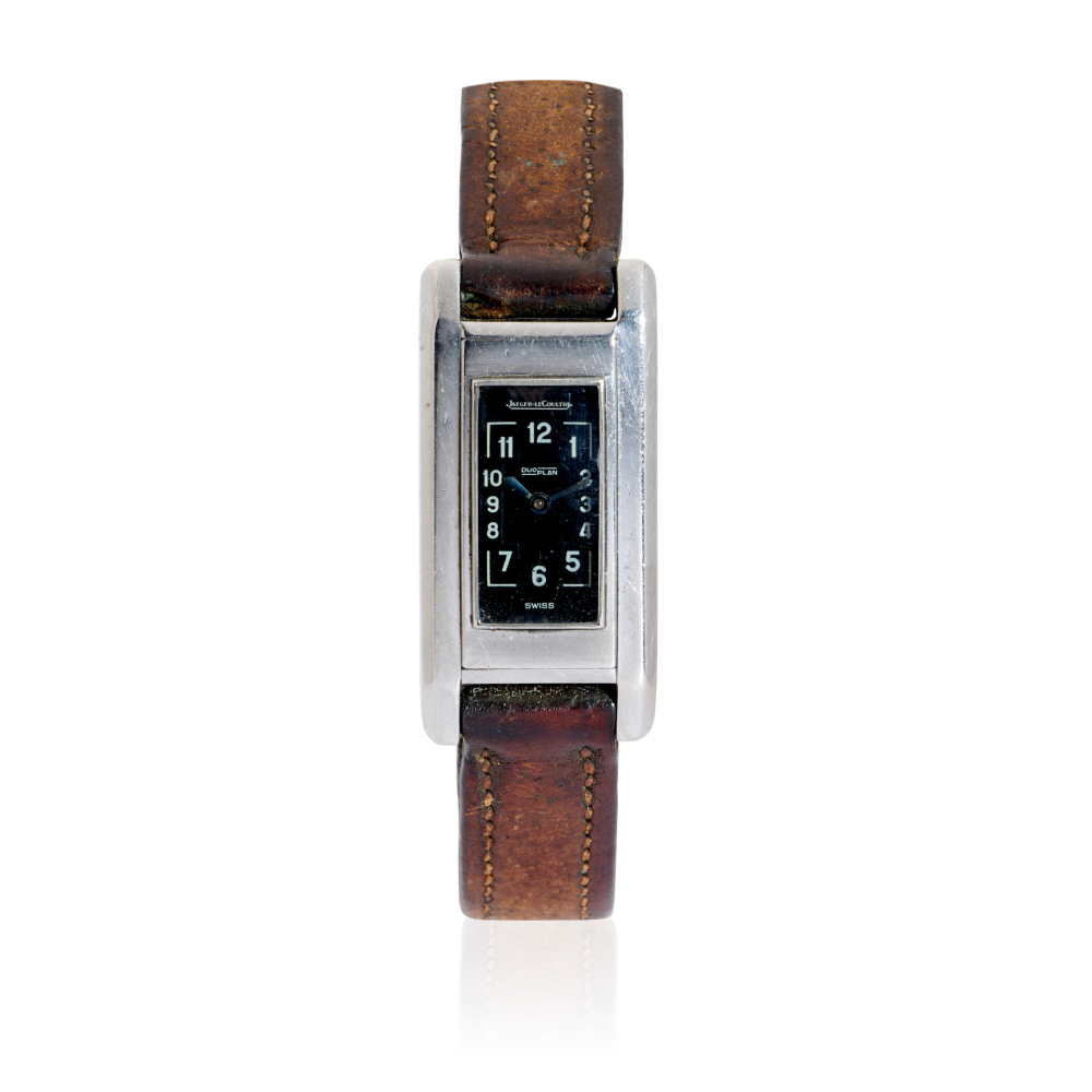 Jaeger-LeCoultre. A stainless steel manual wind wristwatch