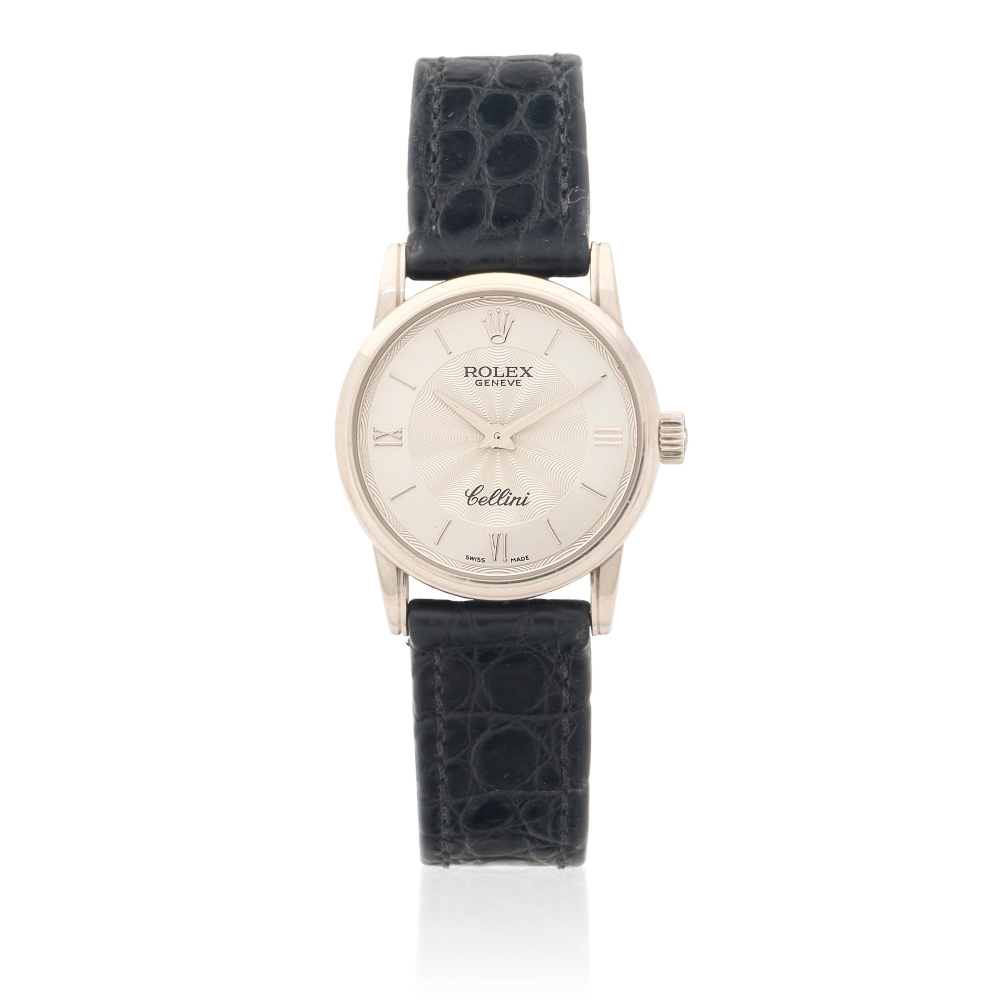 Rolex. A lady's stainless steel automatic calendar bracelet watch