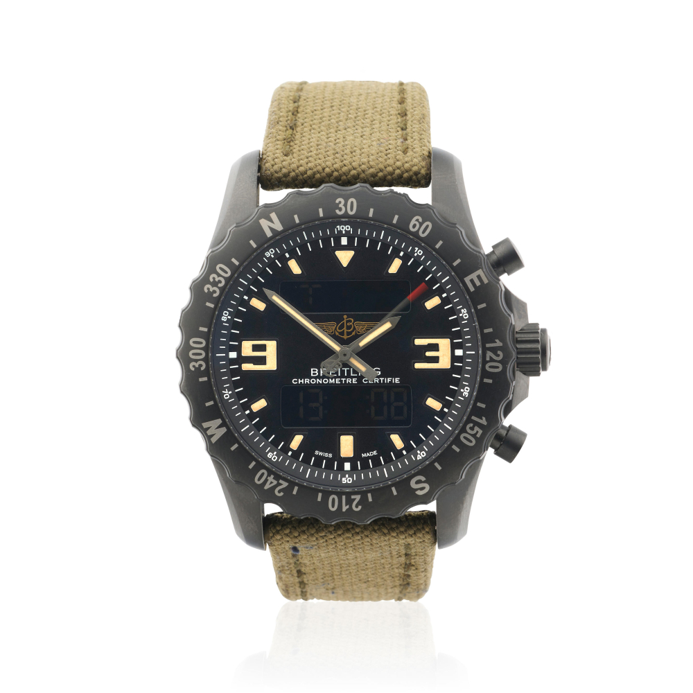 Breitling. A stainless steel quartz wristwatch