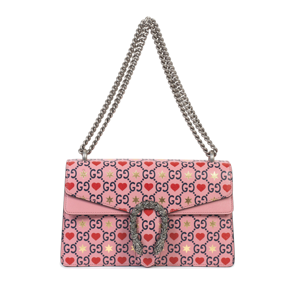 Gucci: a Pink Valentine's Day Dionysus Shoulder Bag