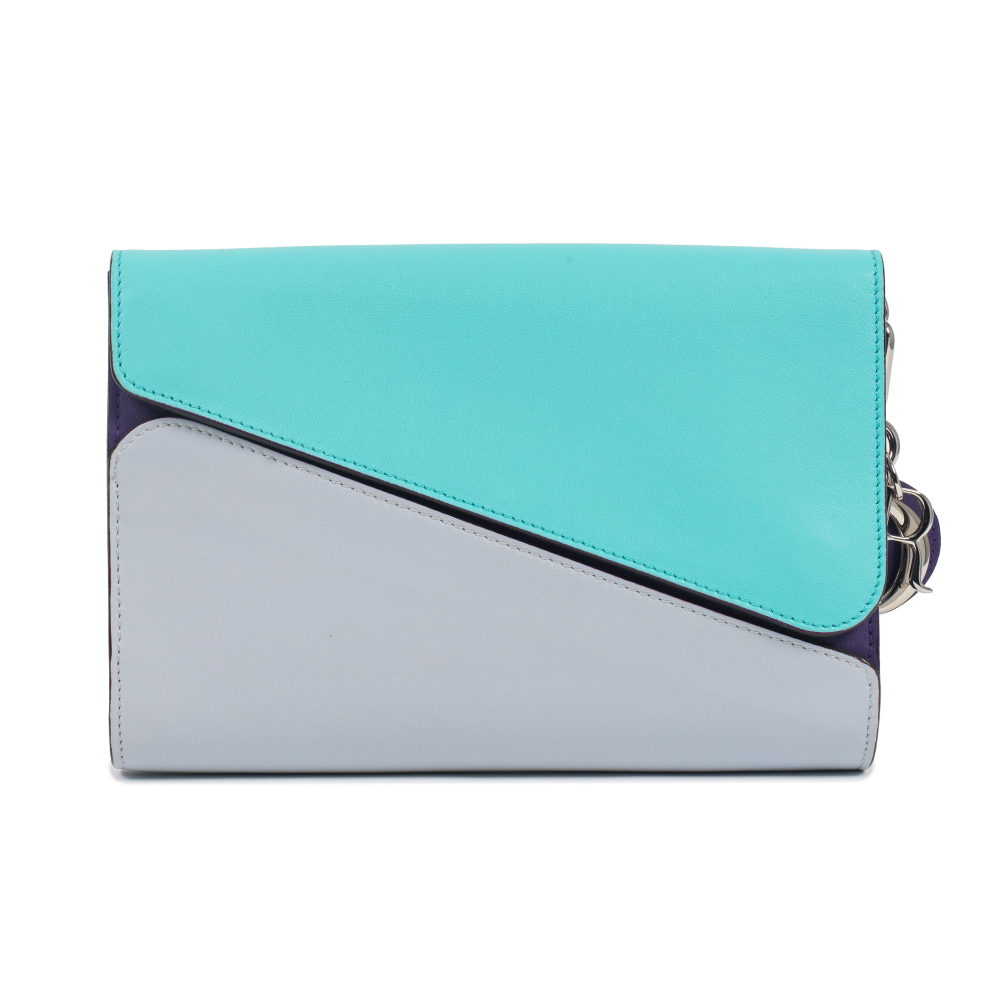 Christian Dior: a Tri-Colour Diorissimo Mini Clutch Bag