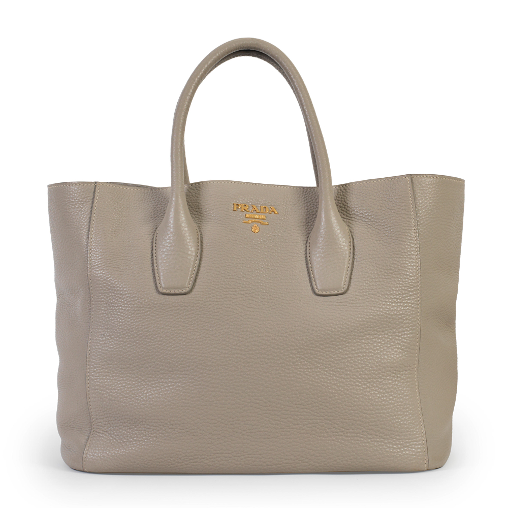 Prada: a Pomice Grey Vitello Daino Tote