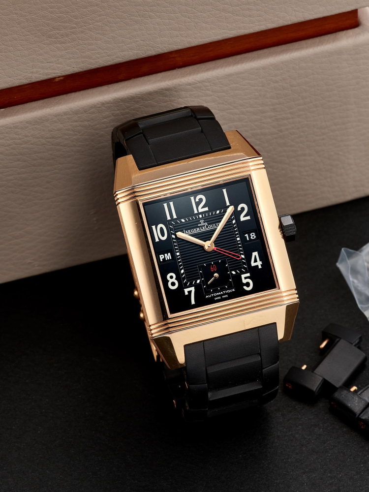 JAEGER-LECOULTRE | REVERSO SQUADRA, REF.230.2.77, A LIMITED EDITION PINK GOLD DUAL TIME BRACELET WATCH WITH DAY/NIGHT INDICATOR AND DATE, CIRCA 2009