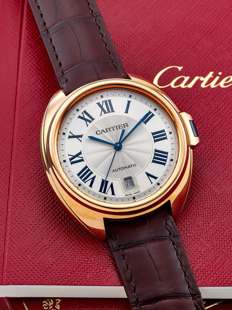 CARTIER | CLÉ DE CARTIER, REF.3962, A NEW OLD STOCK PINK GOLD WRISTWATCH WITH DATE, CIRCA 2015