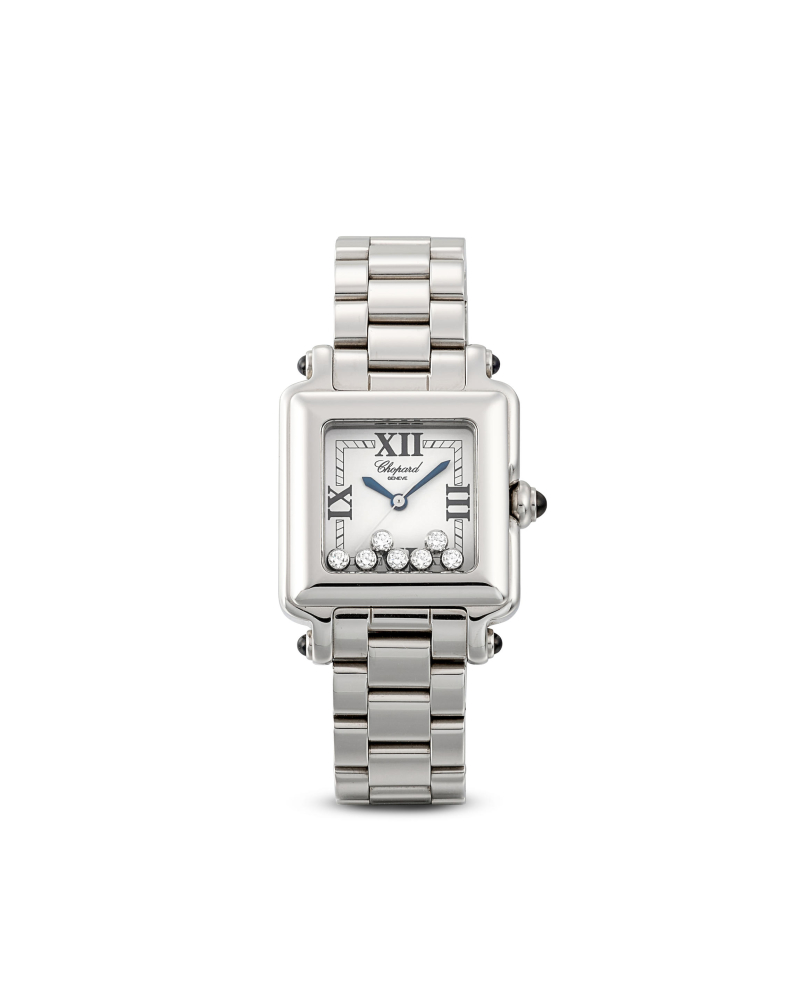 [NO RESERVE] CHOPARD | HAPPY SPORT, REF.8325-23, A STAINLESS STEEL BRACELET WATCH WITH FLOATING DIAMONDS, CIRCA 2010