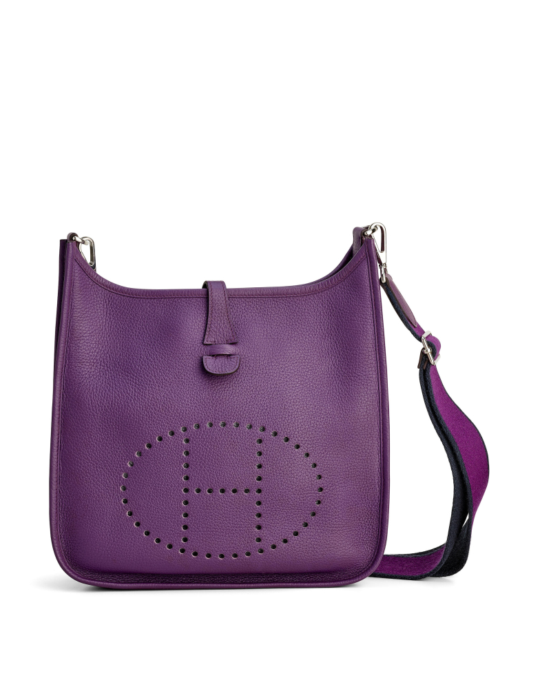 HERMÈS: ANEMONE TOGO EVELYNE 29 WITH PALLADIUM HARDWARE