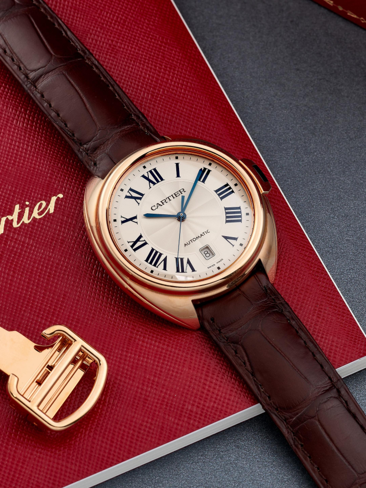 CARTIER | REF.3962, A NEW OLD STOCK PINK GOLD WRISTWATCH WITH DATE, CIRCA 2015