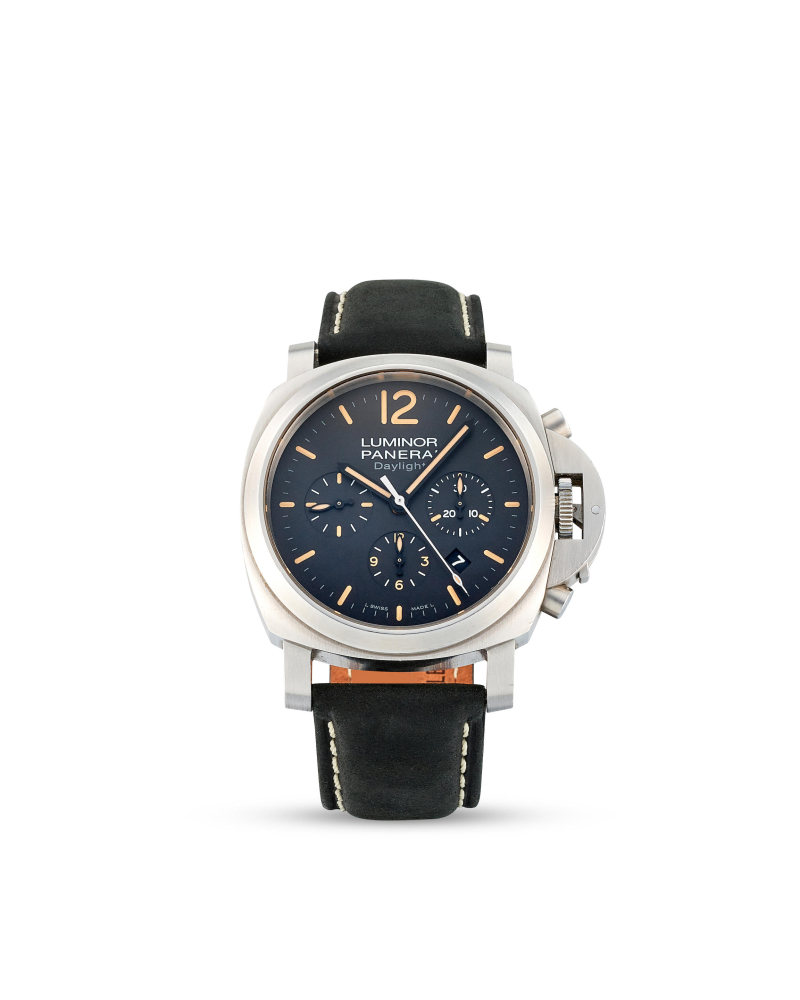 PANERAI | LUMINOR DAYLIGHT, REF.PAM00356, A STAINLESS STEEL CHRONOGRAPH WRISTWATCH WITH DATE, CIRCA 2012