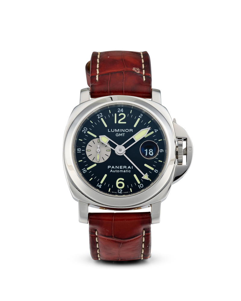 PANERAI | LUMINOR GMT, REF.PAM00088, A STAINLESS STEEL WRISTWATCH WITH DUAL TIME ZONE AND DATE, CIRCA 2008
