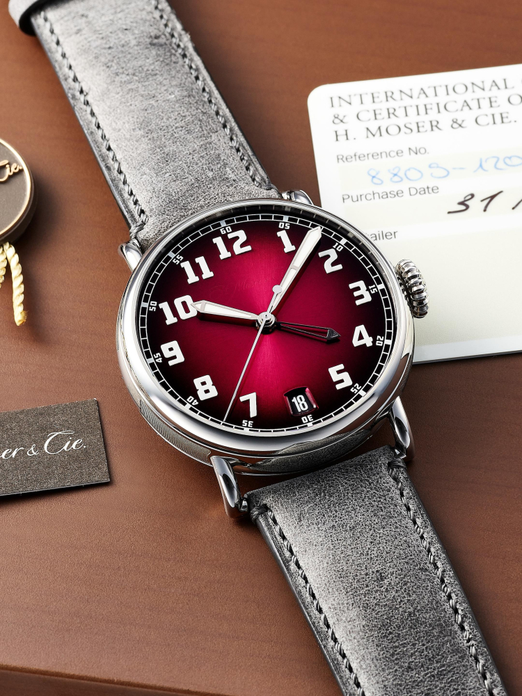 H. MOSER CIE | PIONEER, REF.3200-1205, A DLC-COATED STAINLESS STEEL WRISTWATCH, CIRCA 2021