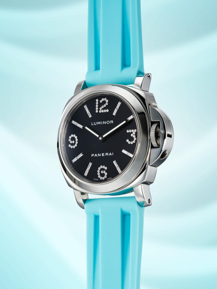 PANERAI | LUMINOR, REF.PAM00030, A LIMITED EDITION STAINLESS STEEL WRISTWATCH WITH DIAMOND-SET INDEXES, CIRCA 2001