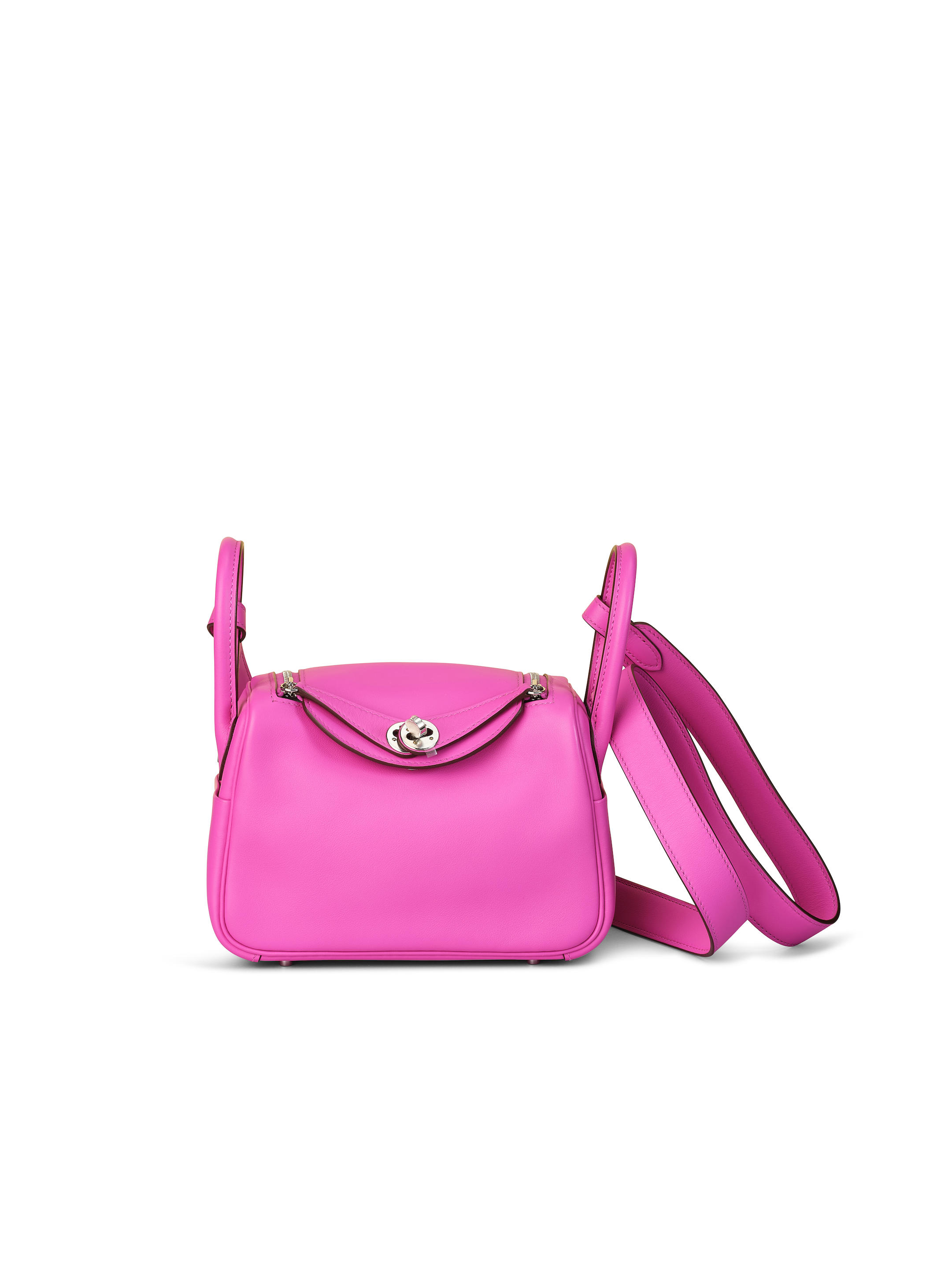 HERMÈS: MAGNOLIA SWIFT MINI LINDY WITH PALLADIUM HARDWARE 2021 (Includes original dust bag)