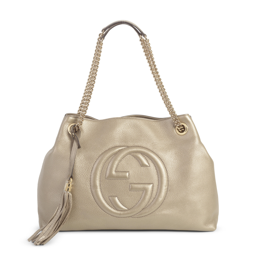 Gucci: a Gold Leather Soho Leather Bag