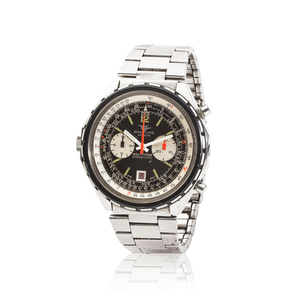 Breitling. A stainess steel automatic chronograph bracelet watch with date