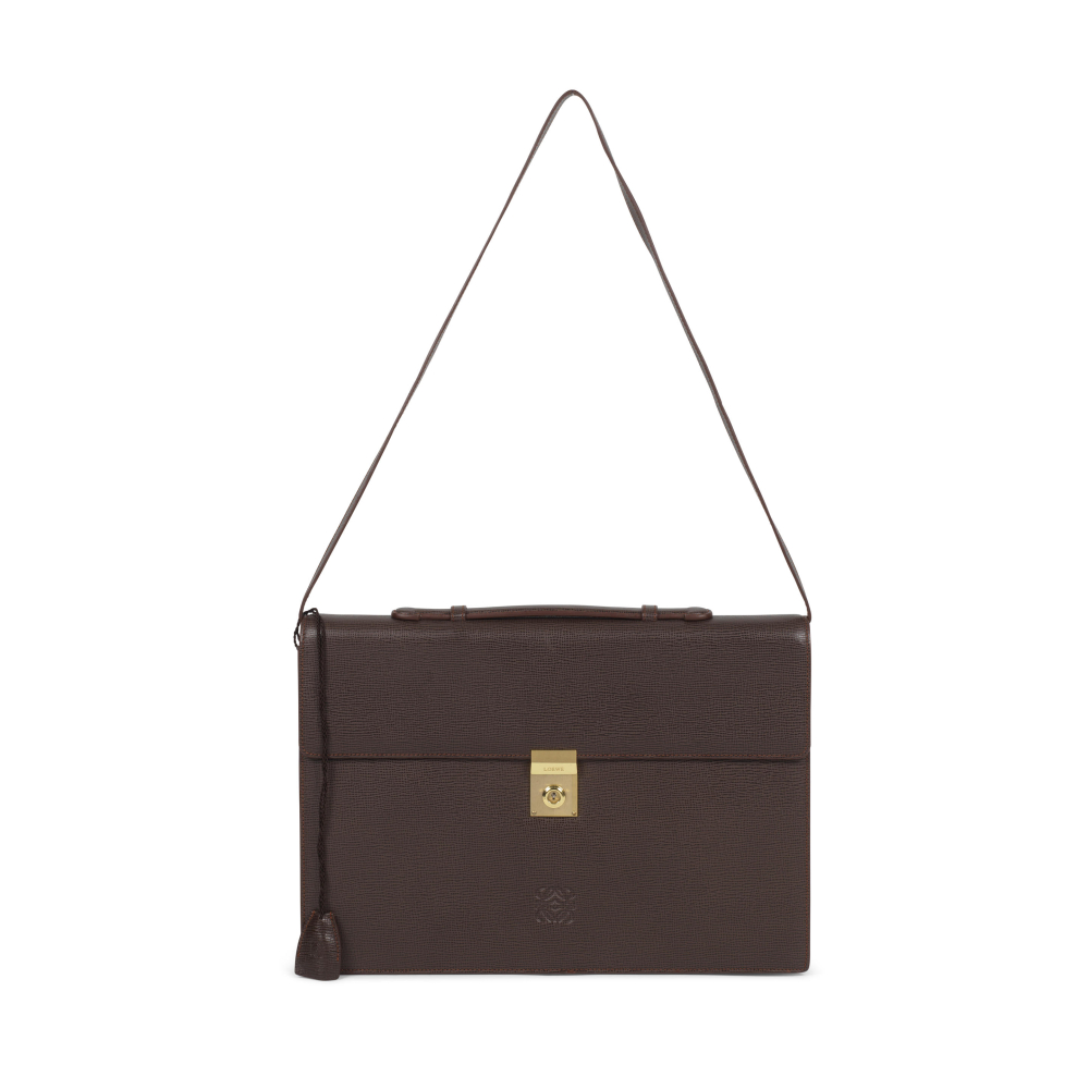Loewe: a Brown Leather Briefcase