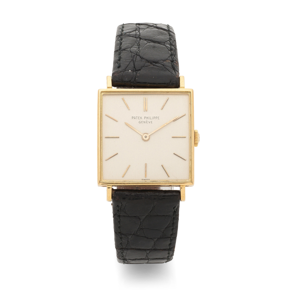 Patek Philippe. A fine 18K gold manual wind wristwatch