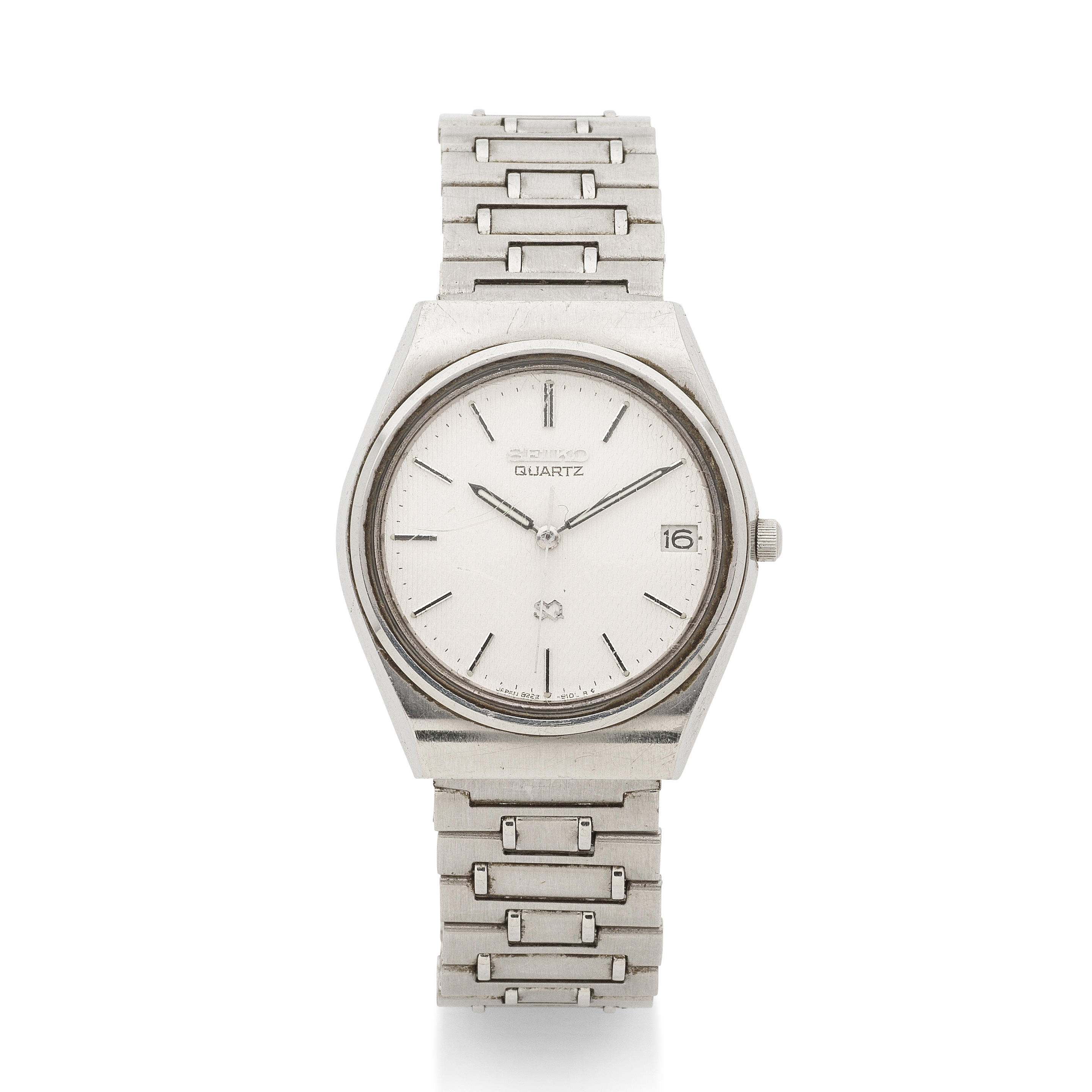 Seiko. A stainless steel quartz calendar bracelet watch