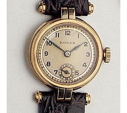 Rolex. A 9ct gold wristwatch