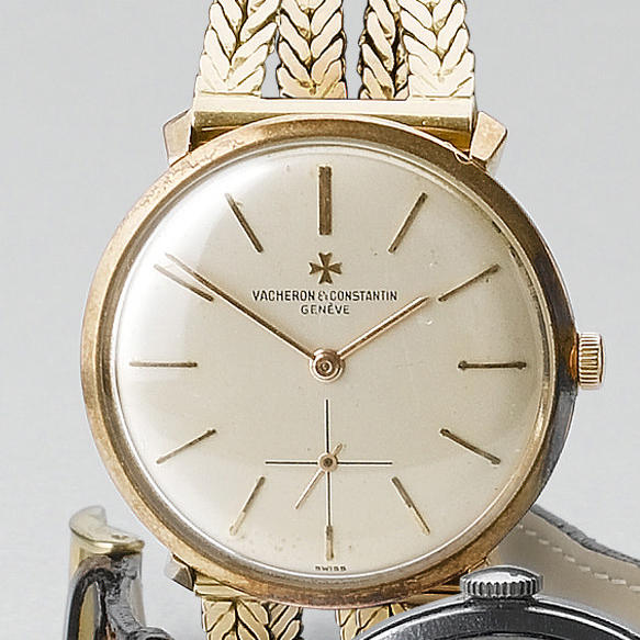 Vacheron Constantin. An 18ct gold wristwatch on a fancy bracelet strap