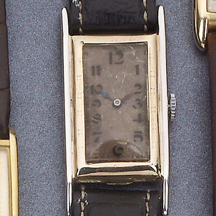 Rolex. A 9ct two colour gold rectangular wristwatch