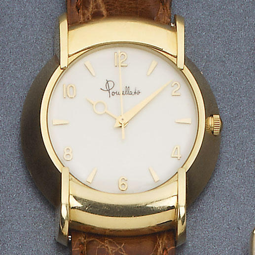 Pomellato. A heavy 18ct gold gents automatic wristwatch