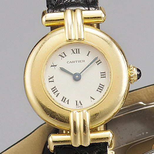 Cartier. A lady's 18ct gold quartz wristwatch