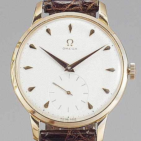 Omega. A gents oversize 18ct rose gold wristwatch