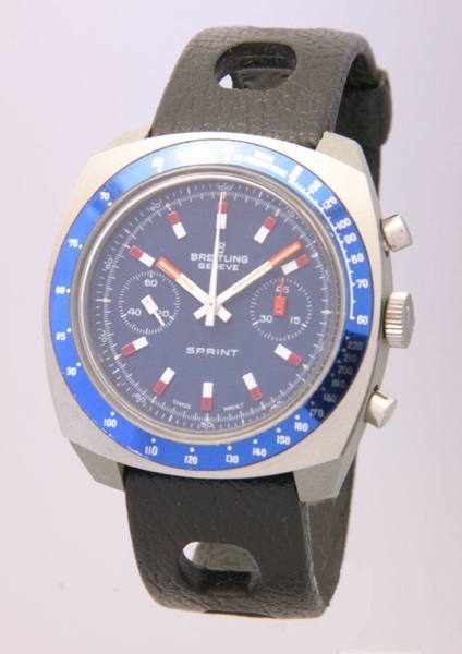 Breitling. A gents composite cushion shape chronograph wristwatch