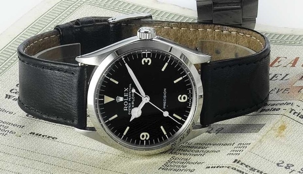 Rolex. A stainless steel automatic centre seconds wristwatch