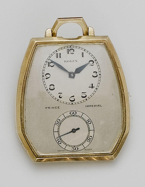 Rolex. A 9ct gold slim shaped dress watch