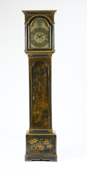 A mid 18th century green 'Japanned' longcase clock