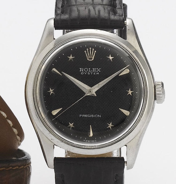 Rolex. A stainless steel centre seconds wristwatch with star dial