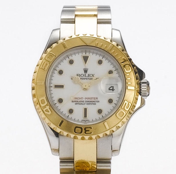 Rolex. A steel and gold calendar automatic bracelet watch