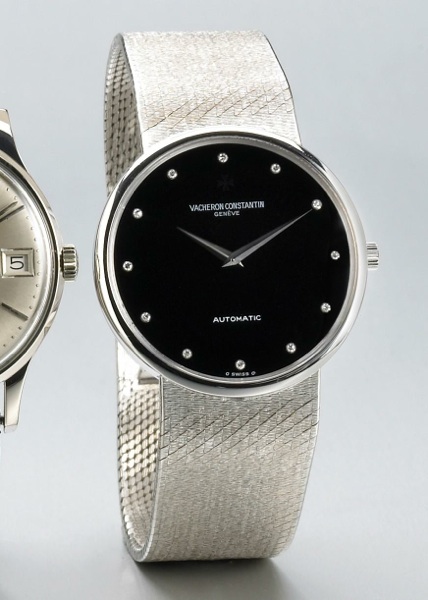Vacheron Constantin. An 18k white gold self-winding bracelet watch with diamond set dial