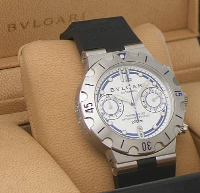 Bulgari. A stainless steel limited edition self-winding chronograph wristwatch