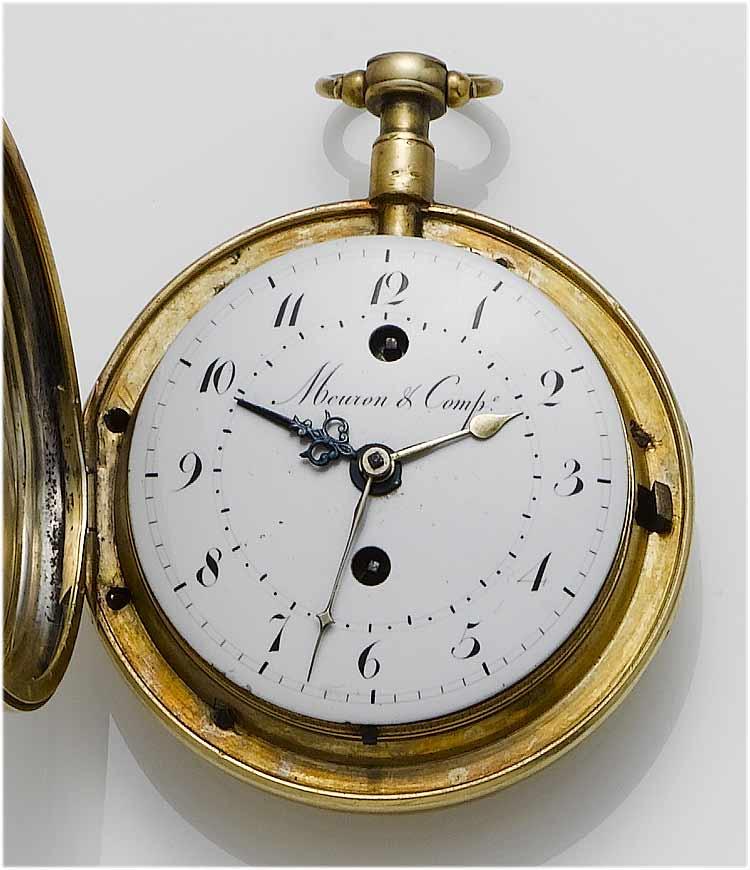 An early silver gilt consular case alarm pocket watch