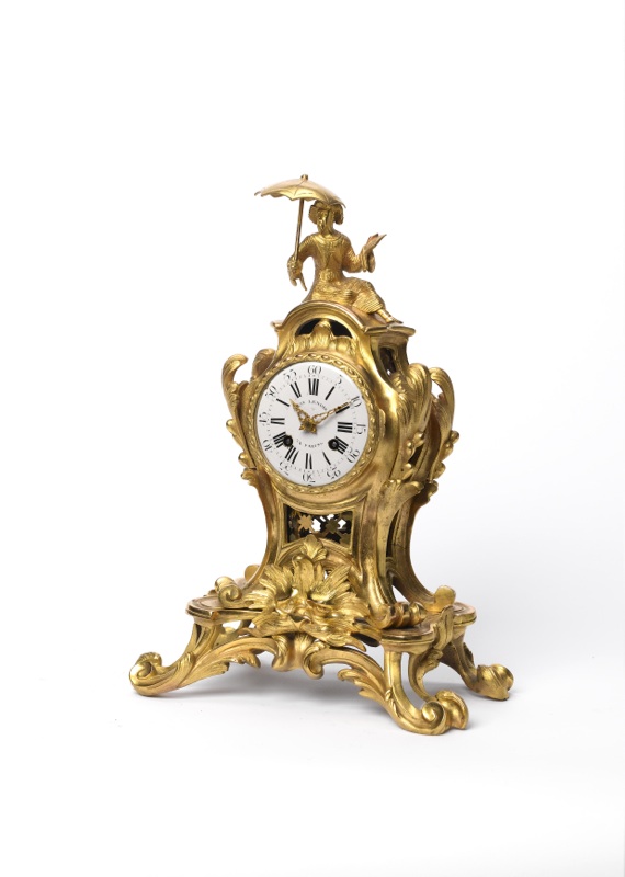 A mid to late 19th century French ormolu mantel clock