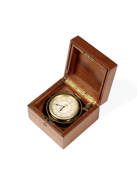 A mid 20th century deck watch with 24-hour dial