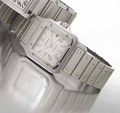 Cartier. A stainless steel self-winding calendar bracelet watch