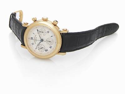 Franck Muller. A fine and rare limited edition self-winding double-dial chronograph wristwatch