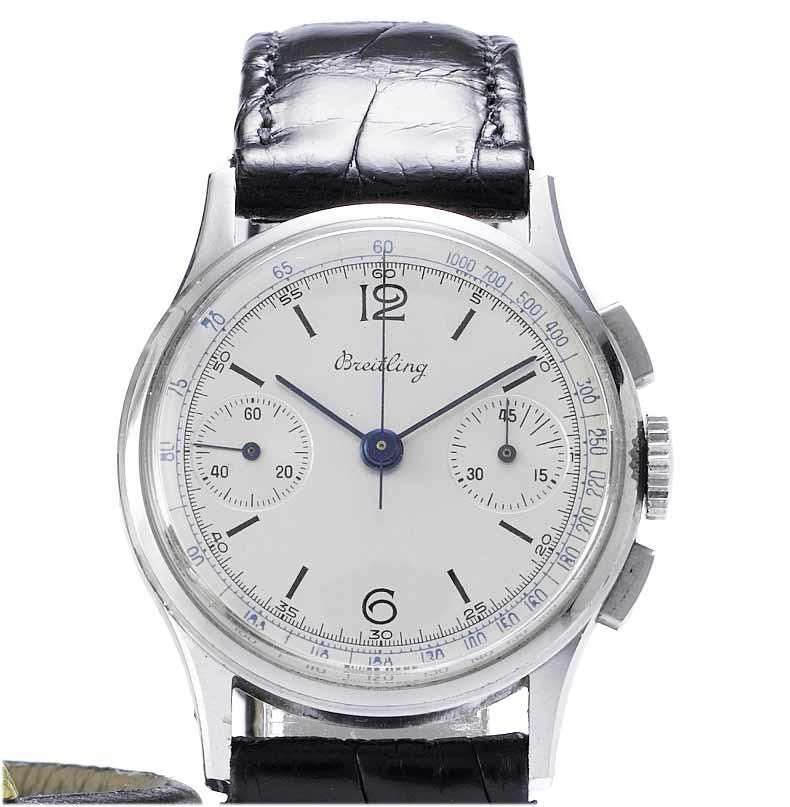 Breitling. A stainless steel chronograph wristwatch
