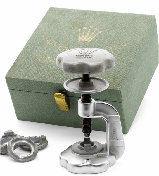 Rolex. A rare boxed Oyster watch case opening tool