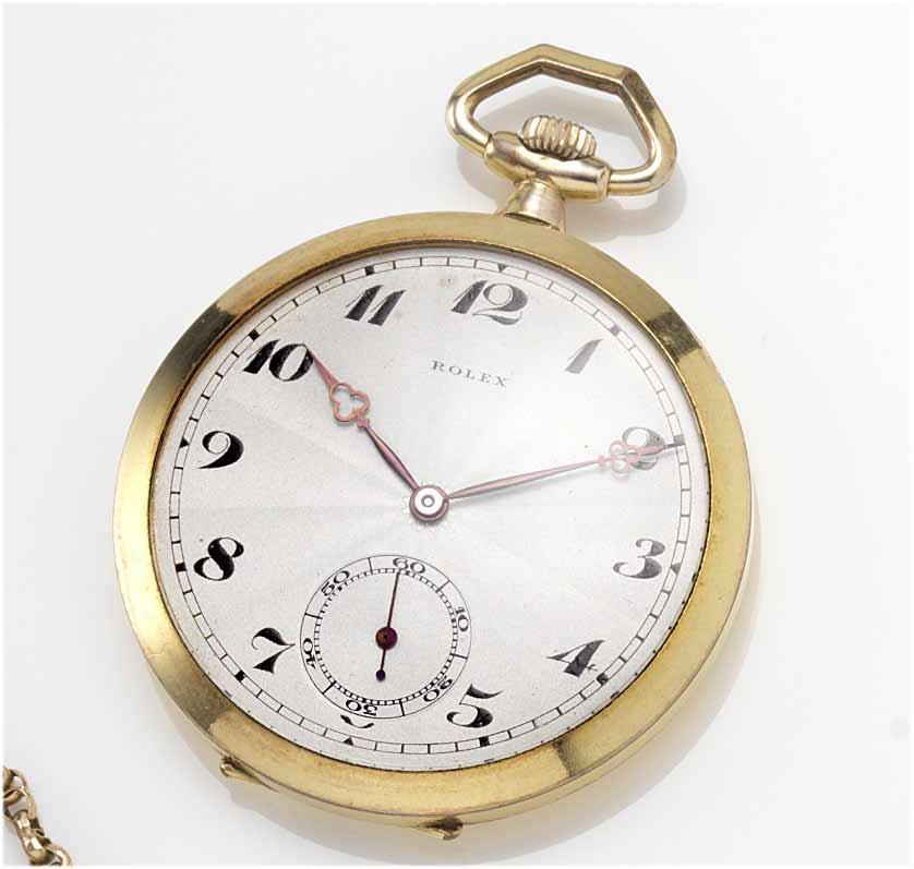 Rolex. A rolled gold open face dress pocket watch