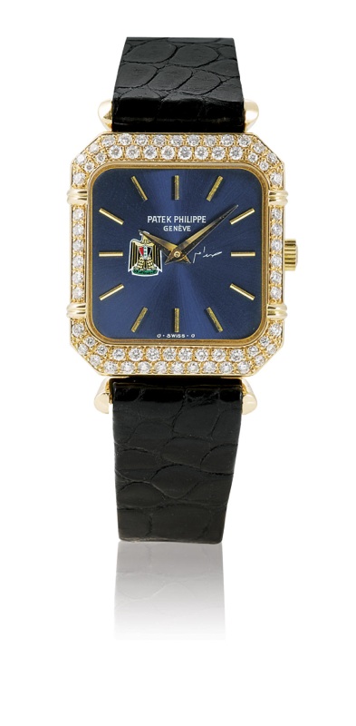 Patek Philippe. A fine 18ct gold manual wind diamond wristwatch