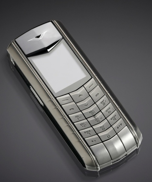 Vertu. A rare stainless steel cellular telephone