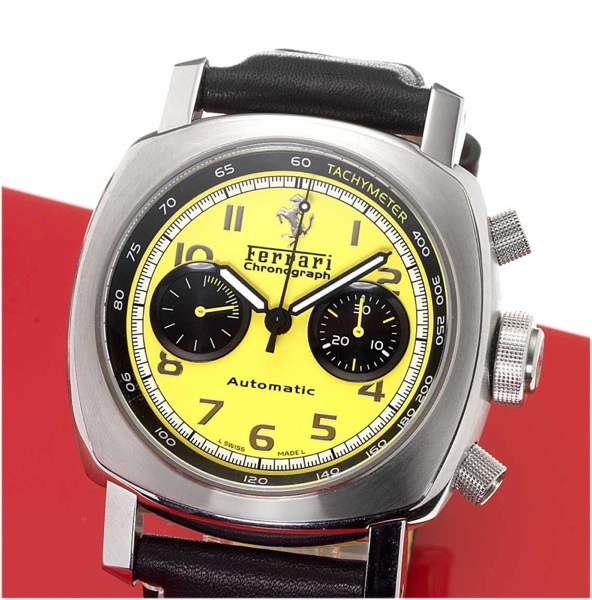 Panerai. A fine stainless steel limited edition automatic chronograph wristwatch with fitted presentation box