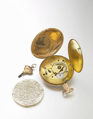 Milward, London. An 18k gold open face fusee pocket watch with duplex escapement